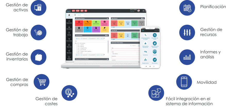 DimoMaint cmms einfache mobile Funktionen